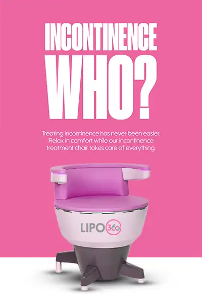 LIPO360 EMS Chair Can Help with Urinary Incontinence 2 Image of a urinary incontinence treatment seat Sutton Coldfield